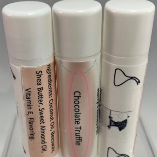 chocolate truffle homemade lip balm with beeswax