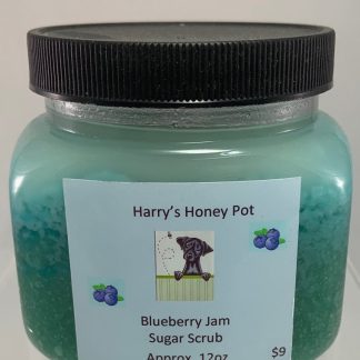blueberry jam sugar scrub homemade with honey