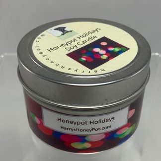 scented soy candle tin 4 ounces smells like Christmas potpourri