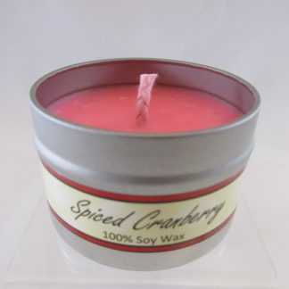 homemade soy scented wax candle spiced cranberry