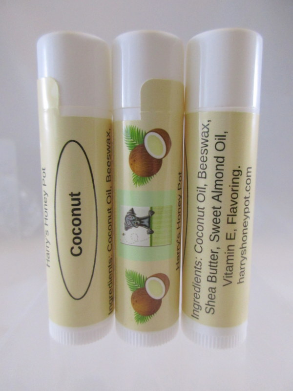 Coconut Lip Balm – Homemade with Beeswax – Harry's Honey Pot